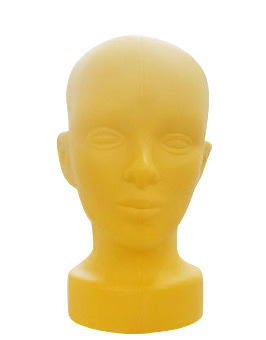 얼굴 모형 플라스틱 두상 마네킹 모자 거치대(옐로우)